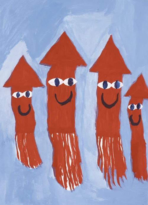 KRI-0625-179, (UN)SEEN 2025, Krit (20), Gouache on paper 20 x 16 inches (with frame)